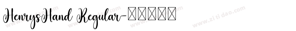 HenrysHand Regular字体转换